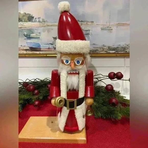 Vintage Santa Nutcracker made in Germany by Steinbeck Volkskuns 16 inches Tall - Picture 1 of 6